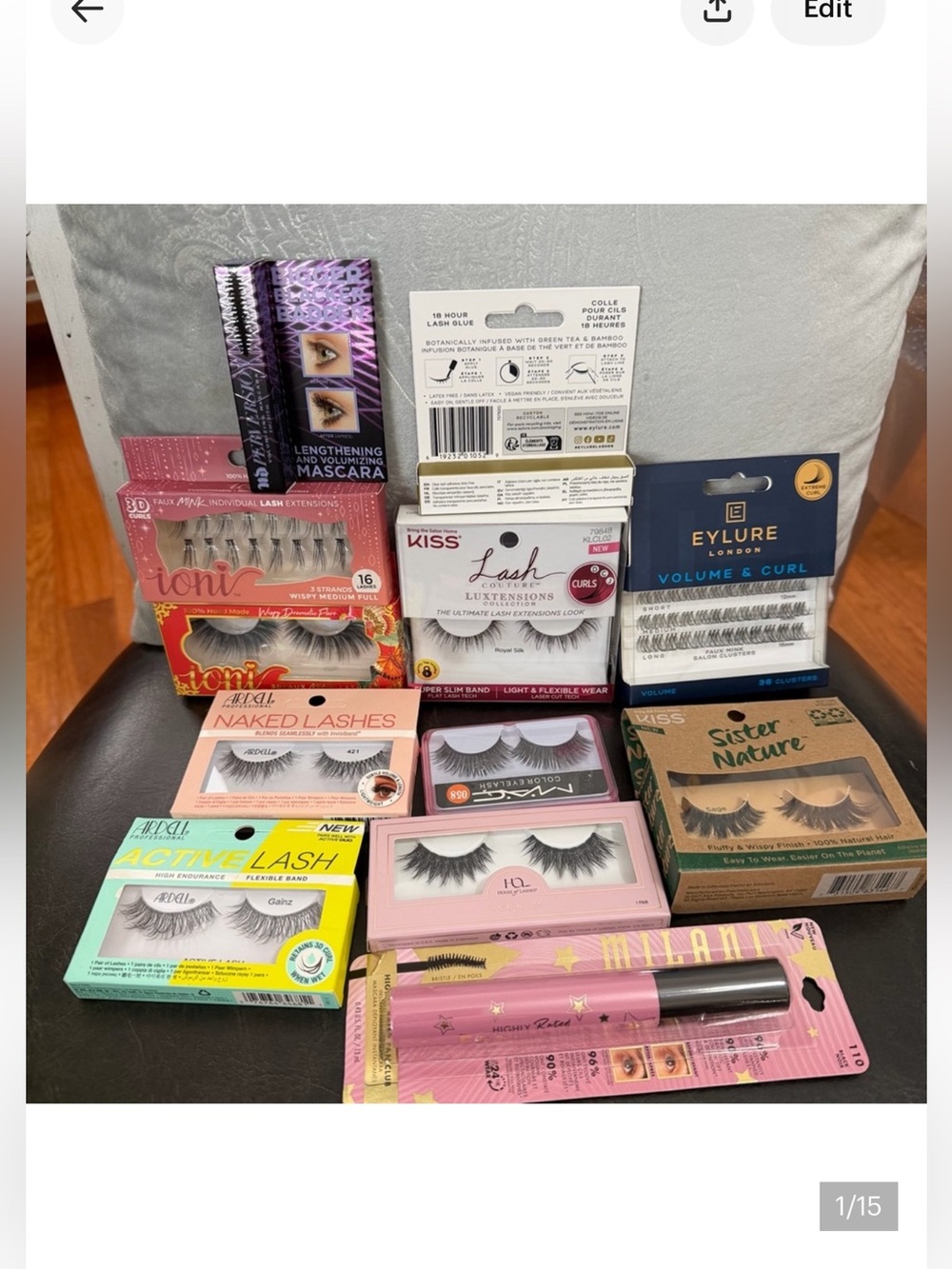 New Bundle of 12 piece Name brand lashes and mascaras
